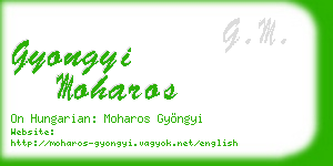 gyongyi moharos business card