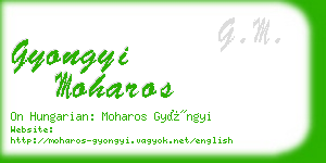 gyongyi moharos business card